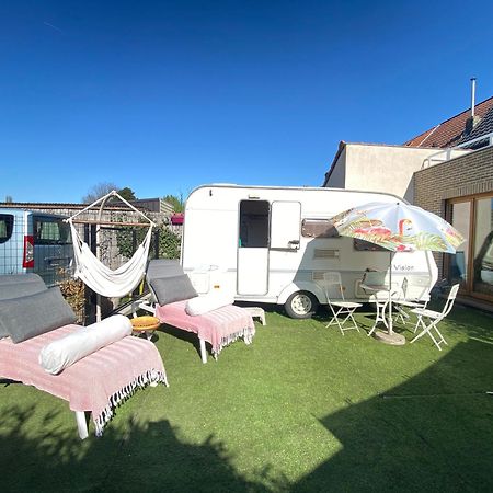 Gardencaravan Near Ghent In Green Area Bagian luar foto